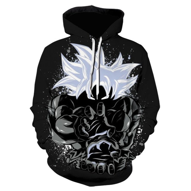 Dragon Ball Z - Black and White Goku Hoodie