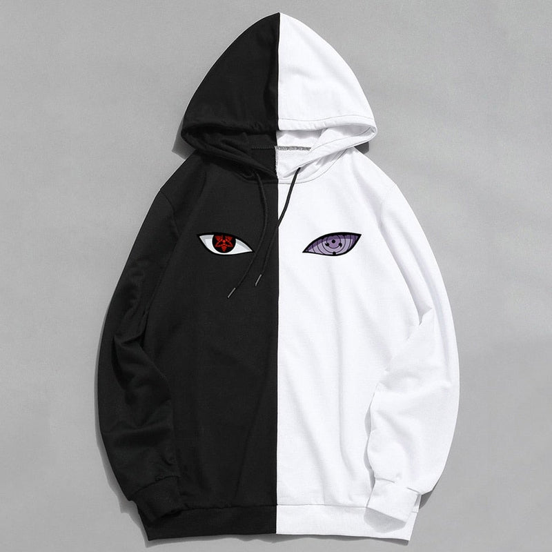 Naruto Two Tone Sasuke Mangekyou x Rinnegan Eyes Hoodie
