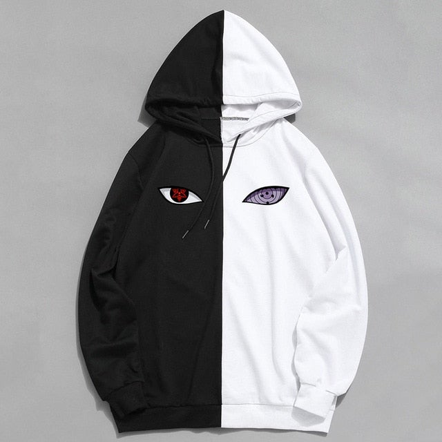 Naruto Two Tone Sasuke Mangekyou x Rinnegan Eyes Hoodie