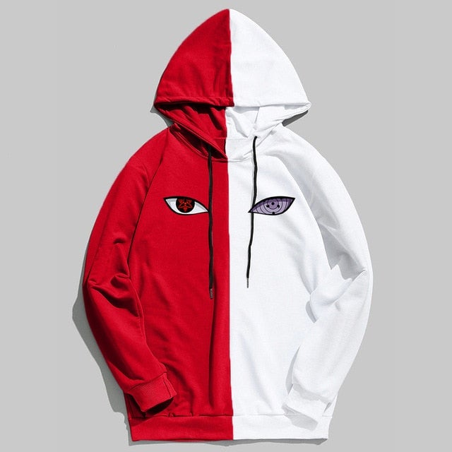 Naruto Two Tone Sasuke Mangekyou x Rinnegan Eyes Hoodie