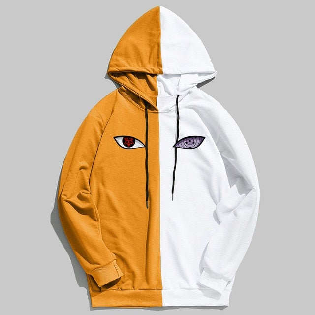 Naruto Two Tone Sasuke Mangekyou x Rinnegan Eyes Hoodie