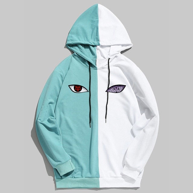 Naruto Two Tone Sasuke Mangekyou x Rinnegan Eyes Hoodie