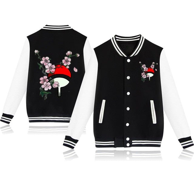 Naruto Flowers Uchiha Baseball Jacket