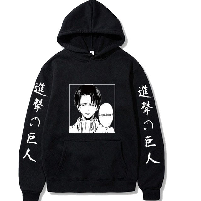 Attack On Titan Levi Face Hoodie