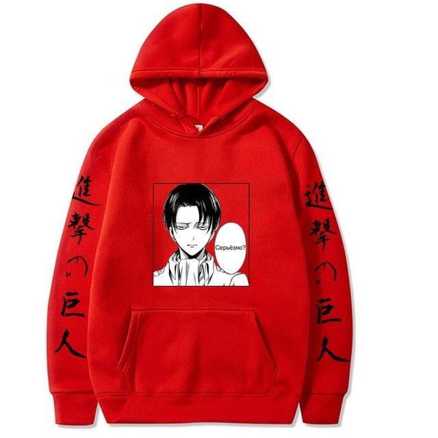Attack On Titan Levi Face Hoodie