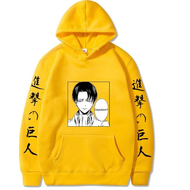 Attack On Titan Levi Face Hoodie
