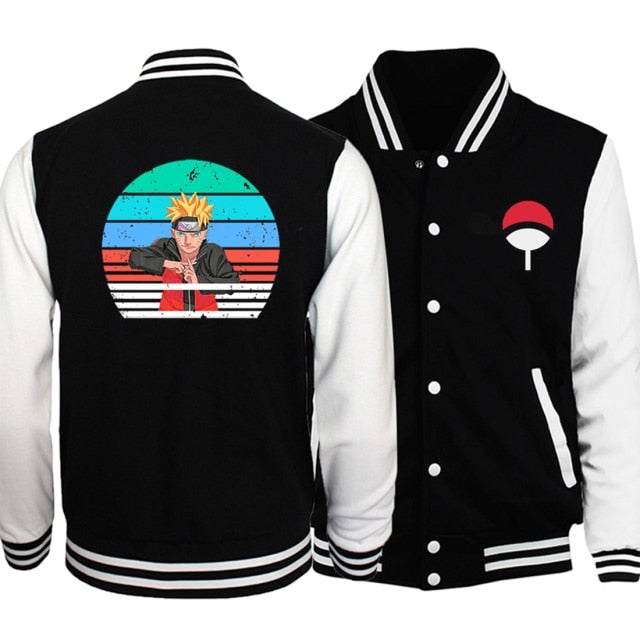 Naruto Retro Uchiha Clan Baseball Jacket