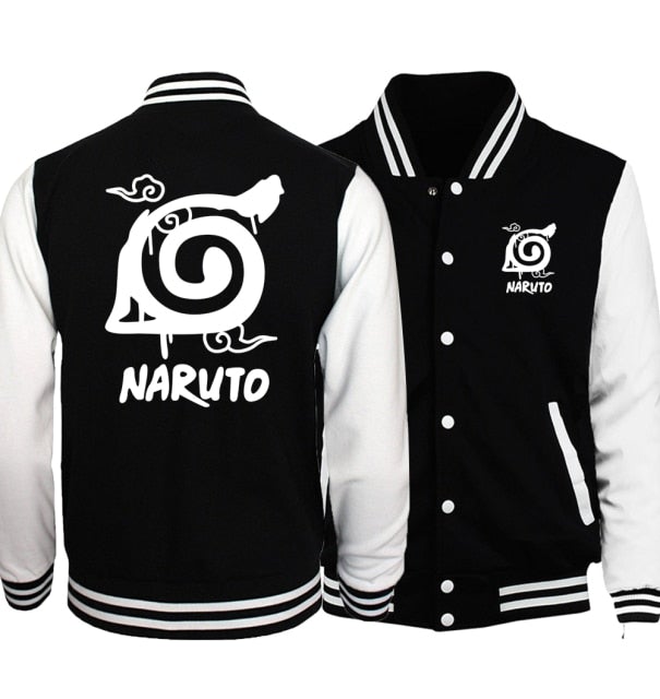 Naruto Leaf Graffiti Style Baseball Jacket