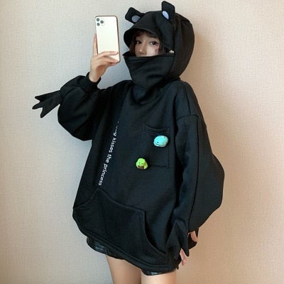 Kawaii Frog Face Hoodie