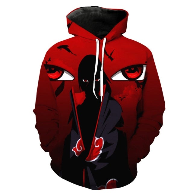Naruto Dark Itachi Full Print Hoodie