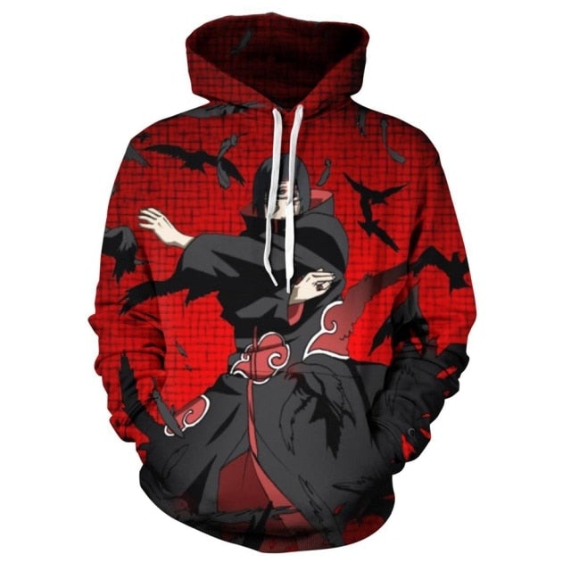 Naruto Itachi Fight Full Print Hoodie